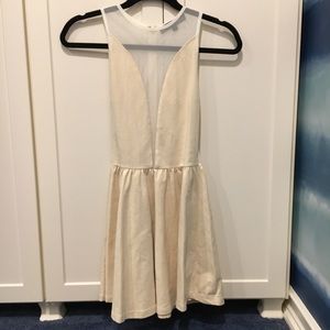 For Love and Lemons Lulu Vanilla Mesh Dress